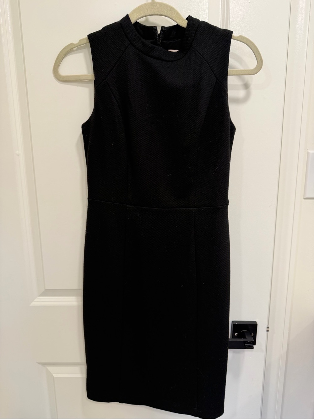 LOFT Black Sleeveless Sheath Midi Dress